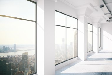 Boş ofis iç pencere, 3d render ile