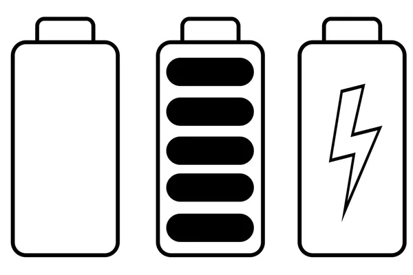 Batterij pictogram op witte achtergrond — Stockfoto