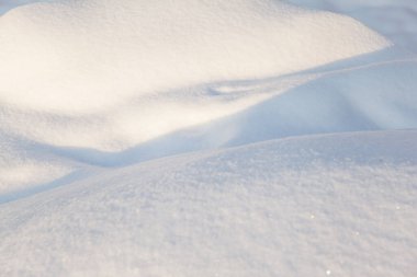 Kış arkaplanı ve kar dokusu yakın plan