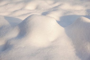 Kış arkaplanı ve kar dokusu yakın plan