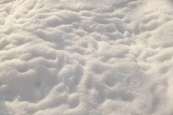 Fondo Invierno Con Textura Nieve Primer Plano — Foto de Stock