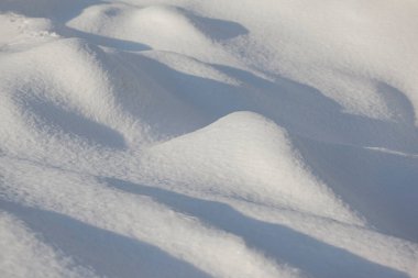 Kış arkaplanı ve kar dokusu yakın plan