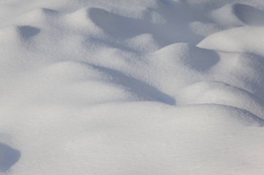 Kış arkaplanı ve kar dokusu yakın plan