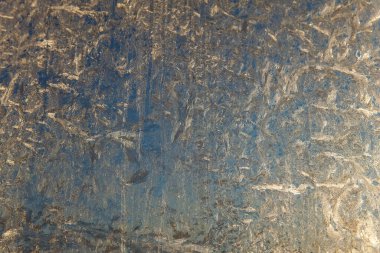 Güzel Yakın Çekim Kışlık Pencere Pane Kaplamalı Parlak Buz Kalıpları