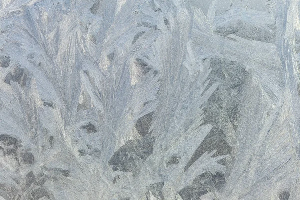 Beautiful Closeup Winter Window Pane Coated Shiny Icy Frost Patterns Stock Image