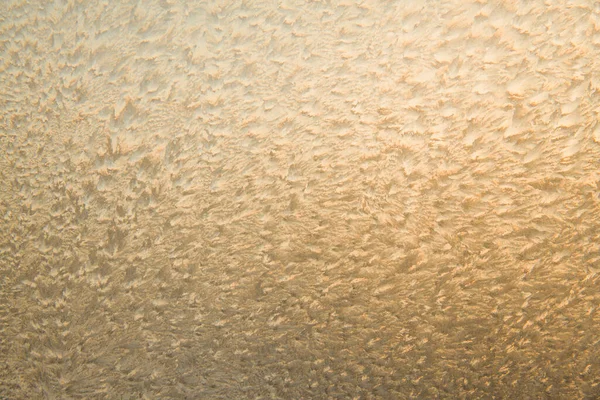 Schöne Nahaufnahme Winter Fensterscheibe Beschichtet Glänzend Eisig Frost Muster — Stockfoto