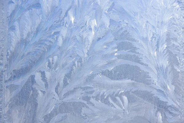 Beautiful Closeup Winter Window Pane Coated Shiny Icy Frost Patterns Royalty Free Stock Photos