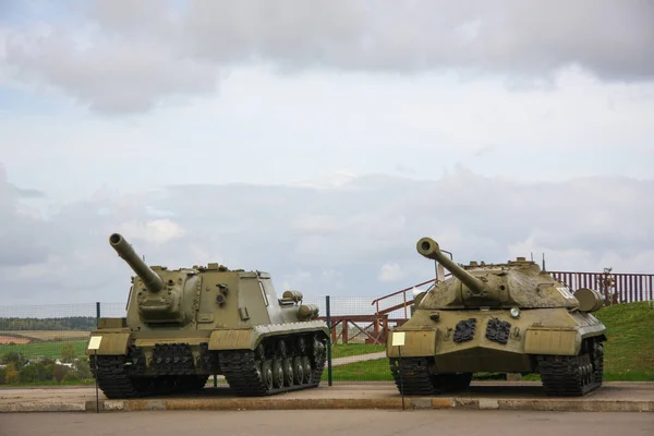 Sovjetiske Pansrede Kjøretøy Fra Andre Verdenskrig Utstillingen Stalinlinjen Minsk Hviterussland – stockfoto