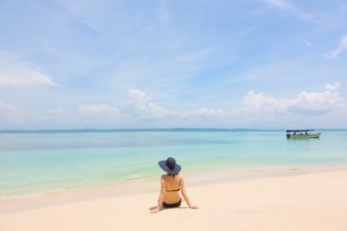 Panama beach genç kız
