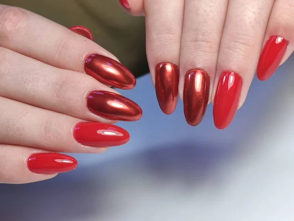 Moda Manicure Paznokci Pięknym Tle Tekstury — Zdjęcie stockowe