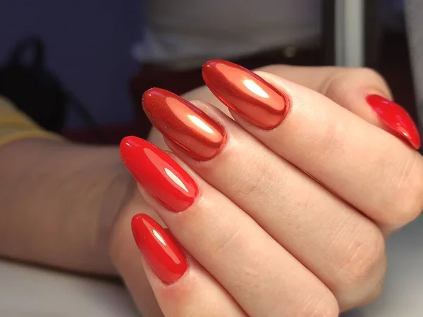 Moda Manicure Paznokci Pięknym Tle Tekstury — Zdjęcie stockowe