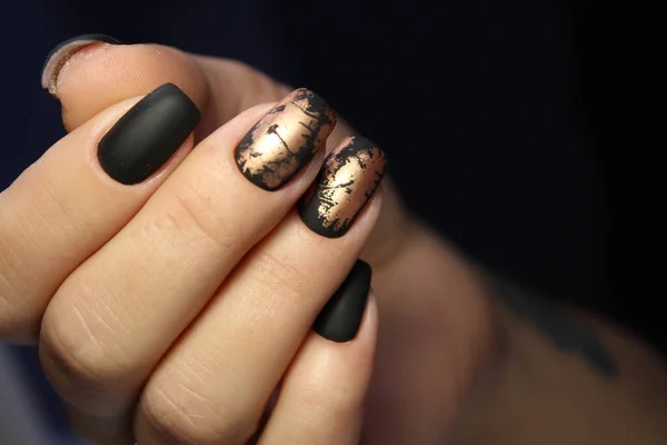 Kerst Nagel Kunst Manicure Winter Vakantie Stijl Heldere Manicure Met — Stockfoto