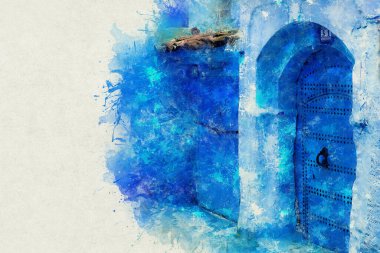 Şef, mavi boyalı evleri olan bir şehir. Dar, güzel, mavi sokakları olan bir şehir..