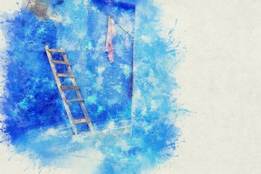 Şef, mavi boyalı evleri olan bir şehir. Dar, güzel, mavi sokakları olan bir şehir..