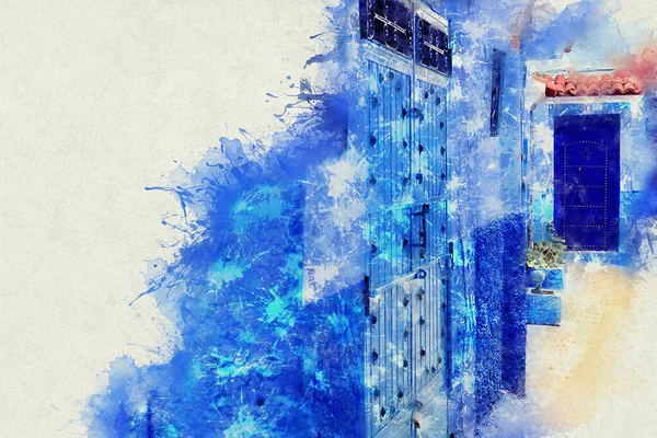 Şef, mavi boyalı evleri olan bir şehir. Dar, güzel, mavi sokakları olan bir şehir..