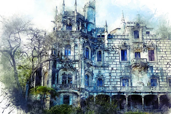 Quinta da Regaleira 성 , Monteiro Palace, Sintra, Portugal — 스톡 사진