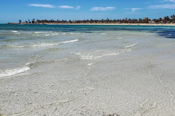 Seascape Underbar Utsikt Över Lagunen Stranden Vit Sandstrand Och Blått — Stockfoto