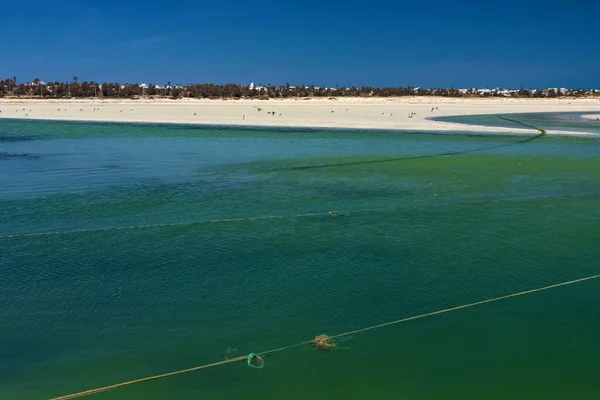 Paisagem Marinha Vista Maravilhosa Lagoa Litoral Praia Areia Branca Mar — Fotografia de Stock