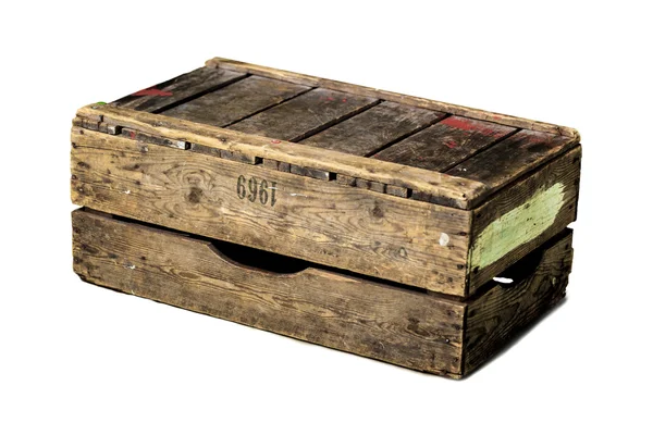 Old vintage wooden crate. — Stock Photo, Image