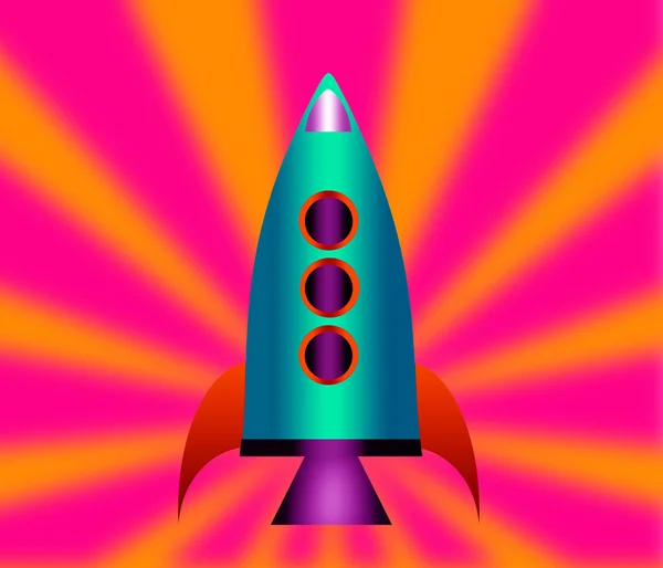 Cartoon rocket. — Stock Photo, Image