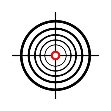 Illustration of a gun sight over a white background. clipart