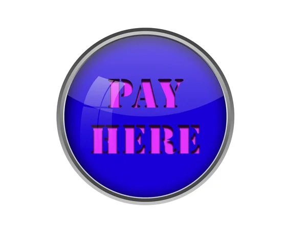 Pay here button. — Stock Photo, Image