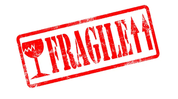 Fragile timbro segno . — Foto Stock