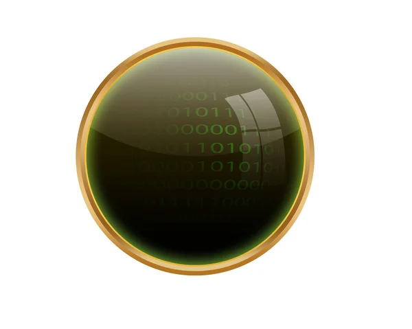 Binary code button. — Stock Photo, Image