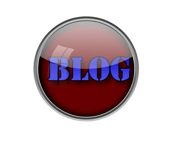 Blog knop. — Stockfoto