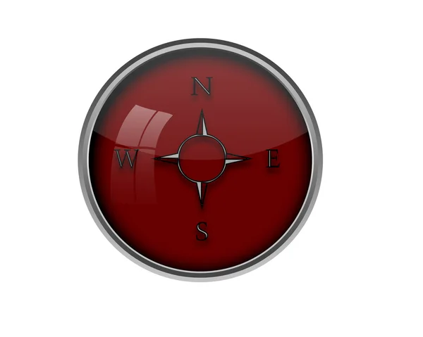 Compass button. — Stock Photo, Image