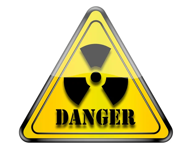 Jaderné nebezpečí znamení. — Stock fotografie