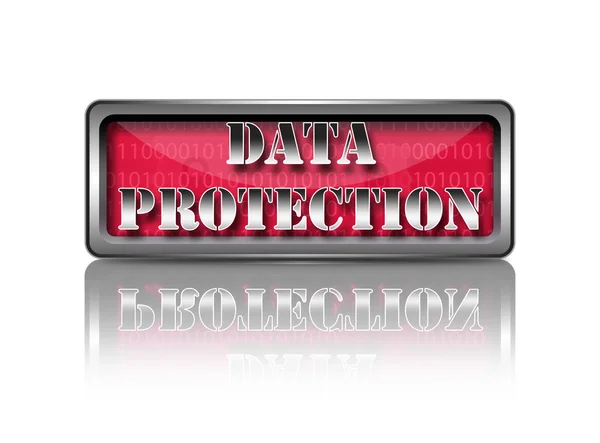 Кнопка захисту даних . — стокове фото