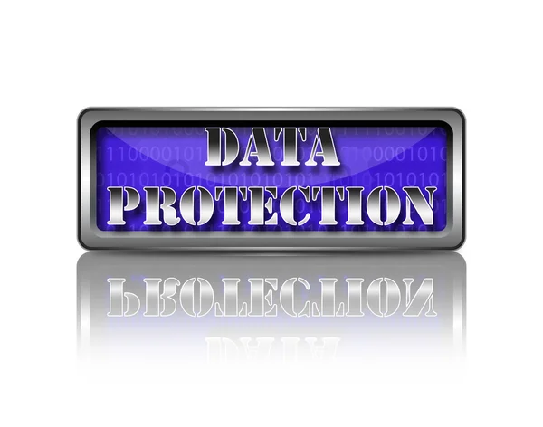 Botón de protección de datos . — Foto de Stock