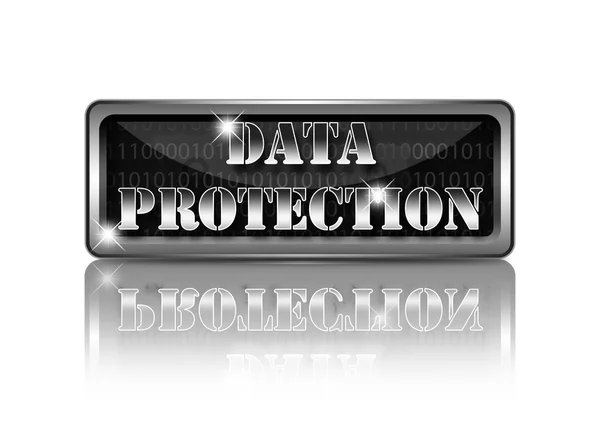 Botón de protección de datos . — Foto de Stock