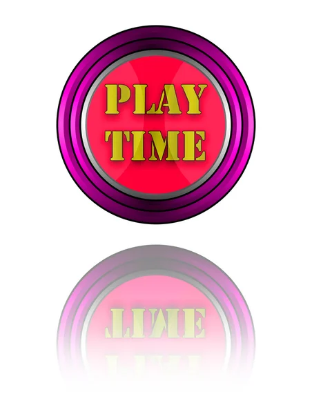 Play time fun button. — Stock Photo, Image