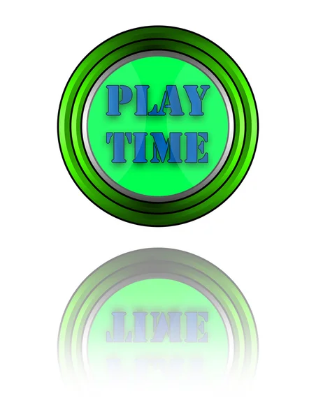 Tijd plezier spelen knop. — Stockfoto