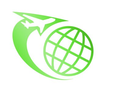 dünya seyahati illüstrasyonu.