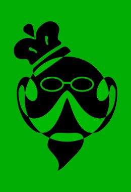 Soyut hipster simgesi.