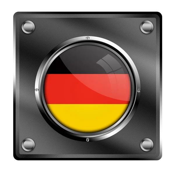 Alman bayrağı düğmesi. — Stok fotoğraf