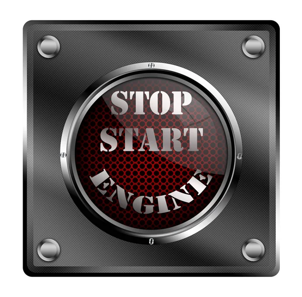 Stop start engine button. — Zdjęcie stockowe