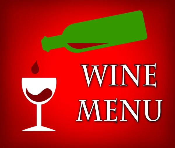 Menu del vino. — Foto Stock