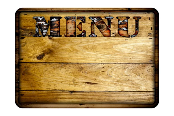 Wooden menu board. — Stock Photo, Image