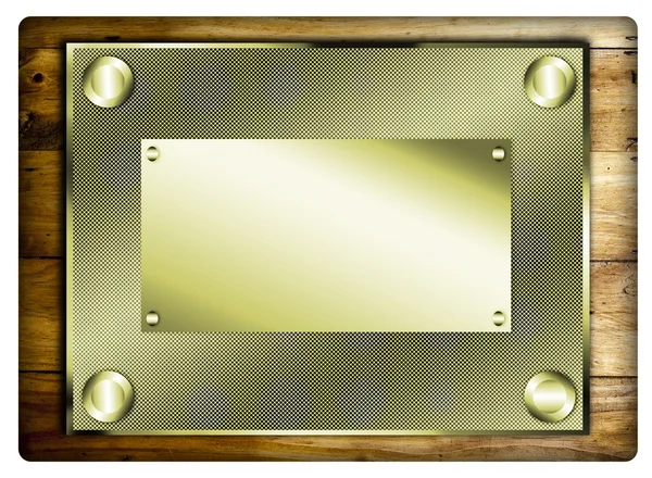 Placa dourada . — Fotografia de Stock