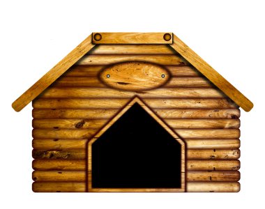 ahşap köpek evi.