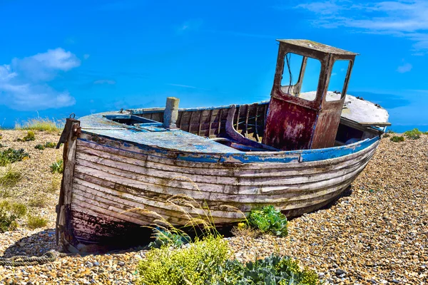 Old wooden fishing boat. — Stock Photo, Image