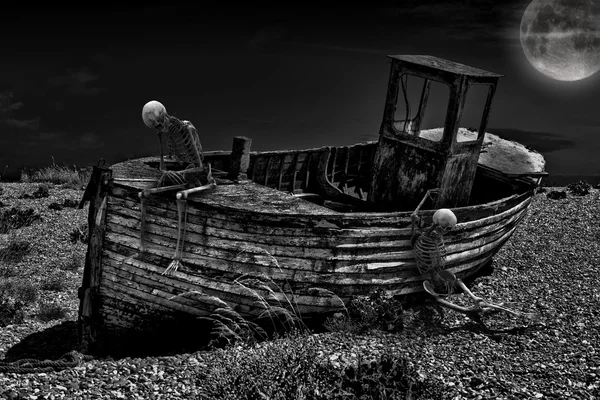 Vintage vissersboot — Stockfoto