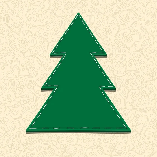 Needlecraft Árbol de Navidad — Vector de stock