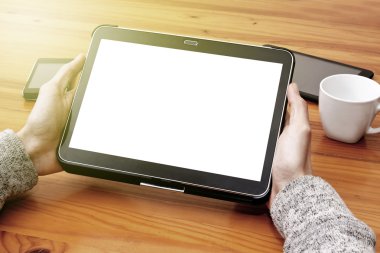 Mobil tablet ile boş 