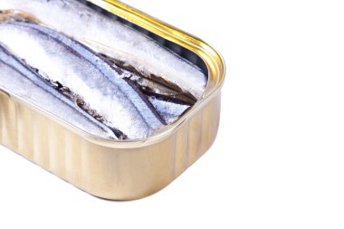 beyaz izole sardalya