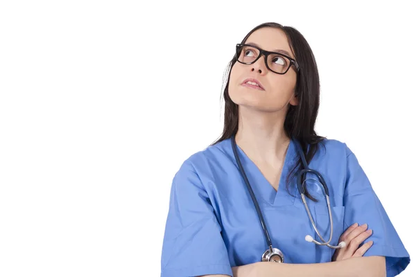 Doctor looking up — Stock Photo, Image